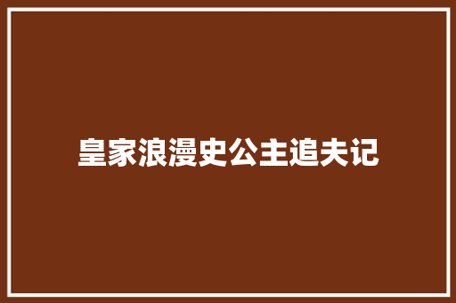 皇家浪漫史公主追夫记