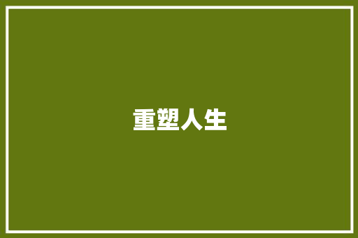 重塑人生，迈向新起点_我的矫正计划实施之路