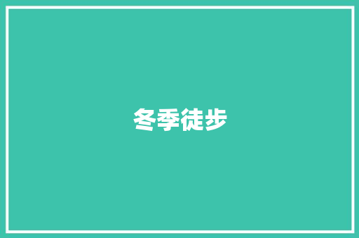 冬季徒步，探寻大自然的秘境之旅