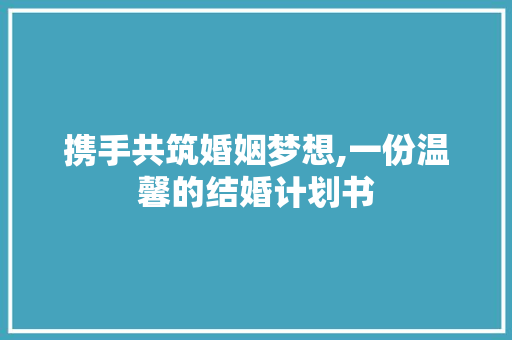 携手共筑婚姻梦想,一份温馨的结婚计划书