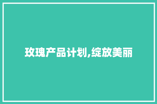 玫瑰产品计划,绽放美丽，引领市场新风尚