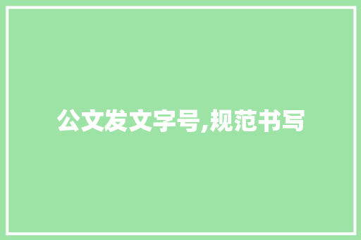 公文发文字号,规范书写，彰显公文权威_公文发文字号的正确写法