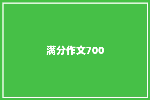 满分作文700
