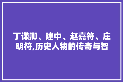 丁谦卿、建中、赵嘉符、庄明符,历史人物的传奇与智慧