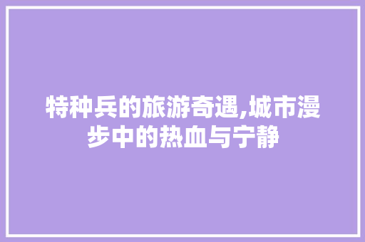 特种兵的旅游奇遇,城市漫步中的热血与宁静