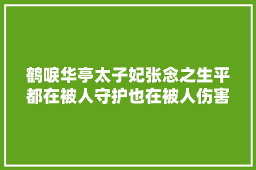 鹤唳华亭太子妃张念之生平都在被人守护也在被人伤害