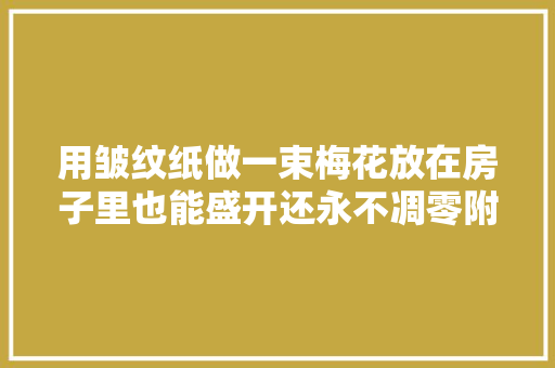 用皱纹纸做一束梅花放在房子里也能盛开还永不凋零附教程