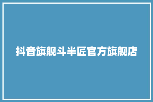 抖音旗舰斗半匠官方旗舰店