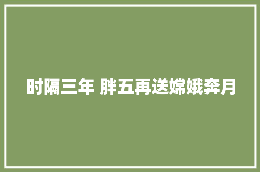 时隔三年 胖五再送嫦娥奔月