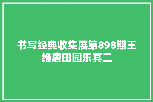 书写经典收集展第898期王维唐田园乐其二