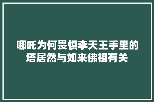 哪吒为何畏惧李天王手里的塔居然与如来佛祖有关