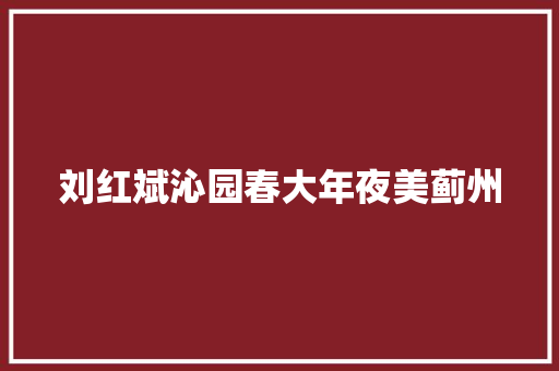 刘红斌沁园春大年夜美蓟州