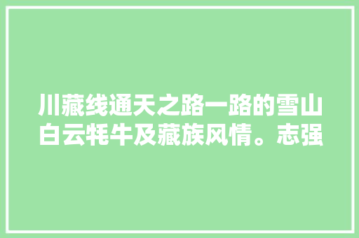 川藏线通天之路一路的雪山白云牦牛及藏族风情。志强七绝3首