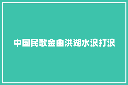 中国民歌金曲洪湖水浪打浪