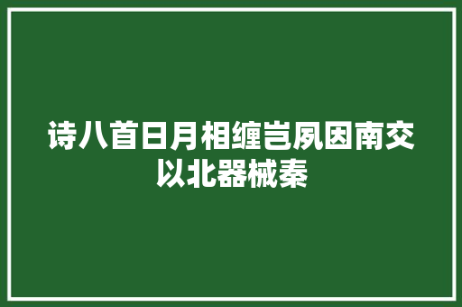 诗八首日月相缠岂夙因南交以北器械秦