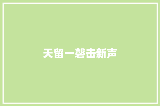 天留一磬击新声