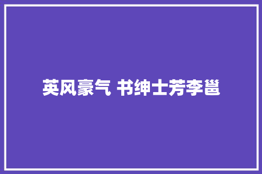 英风豪气 书绅士芳李邕