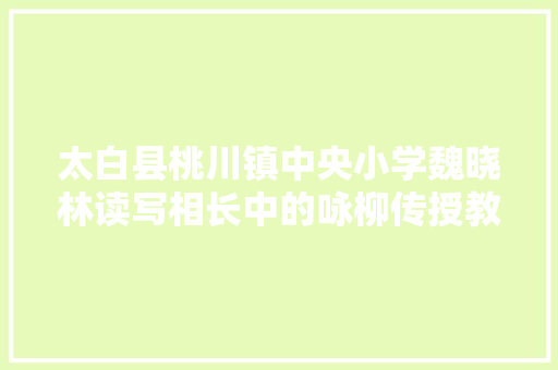 太白县桃川镇中央小学魏晓林读写相长中的咏柳传授教化丨教室回味