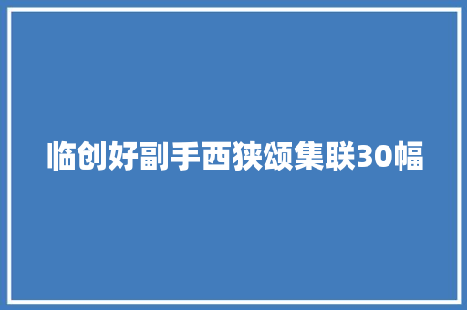 临创好副手西狭颂集联30幅