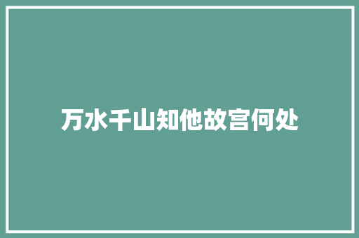 万水千山知他故宫何处