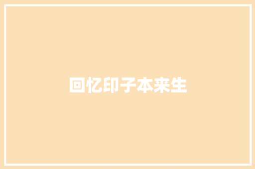 回忆印子本来生