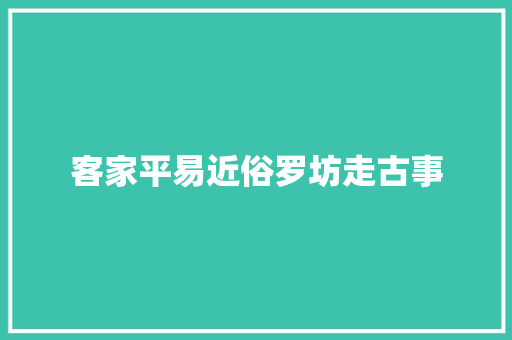 客家平易近俗罗坊走古事