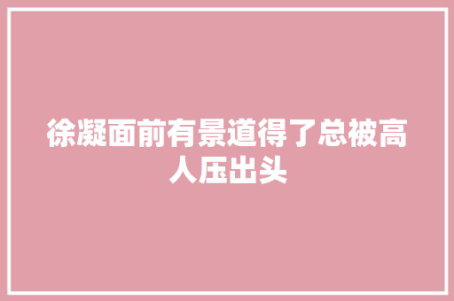 徐凝面前有景道得了总被高人压出头