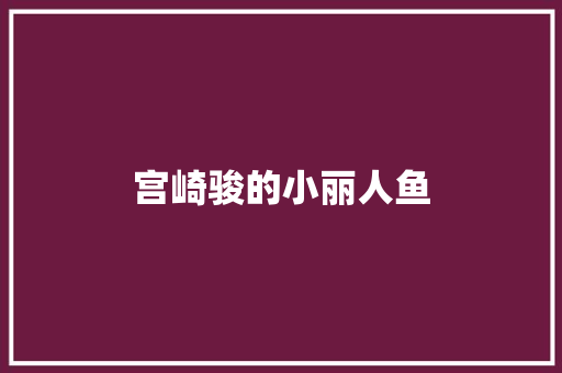 宫崎骏的小丽人鱼