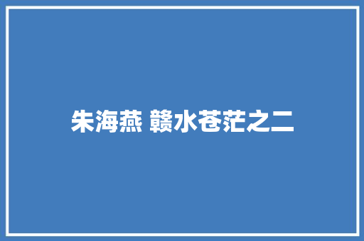 朱海燕 赣水苍茫之二