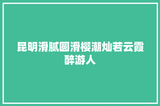 昆明滑腻圆滑樱潮灿若云霞醉游人