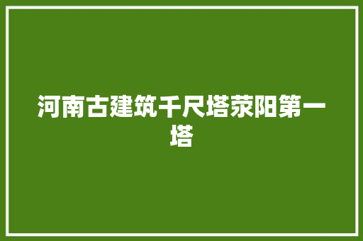 河南古建筑千尺塔荥阳第一塔