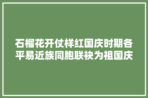 石榴花开仗样红国庆时期各平易近族同胞联袂为祖国庆生