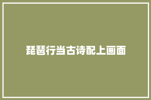 琵琶行当古诗配上画面