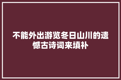 不能外出游览冬日山川的遗憾古诗词来填补