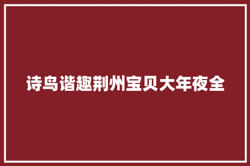 诗鸟谐趣荆州宝贝大年夜全