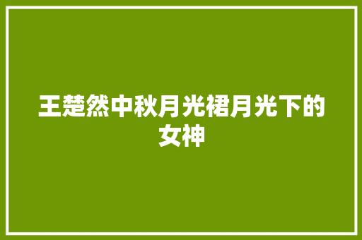 王楚然中秋月光裙月光下的女神