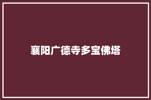 襄阳广德寺多宝佛塔