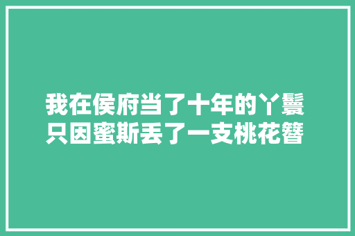 我在侯府当了十年的丫鬟 只因蜜斯丢了一支桃花簪 我便被逐出了府