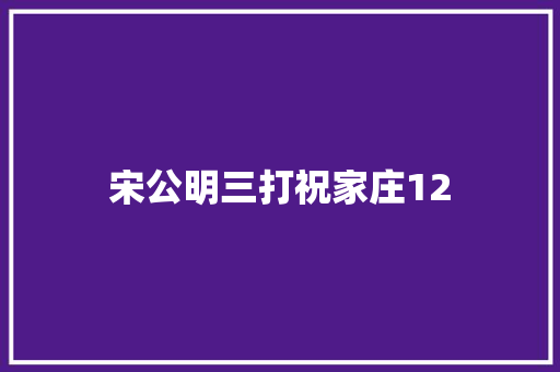 宋公明三打祝家庄12